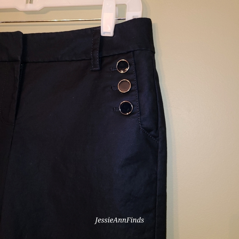 Ann Taylor Navy Blue Nautical Button Bermuda Shorts Women's Size 2 - Picture 7 of 12